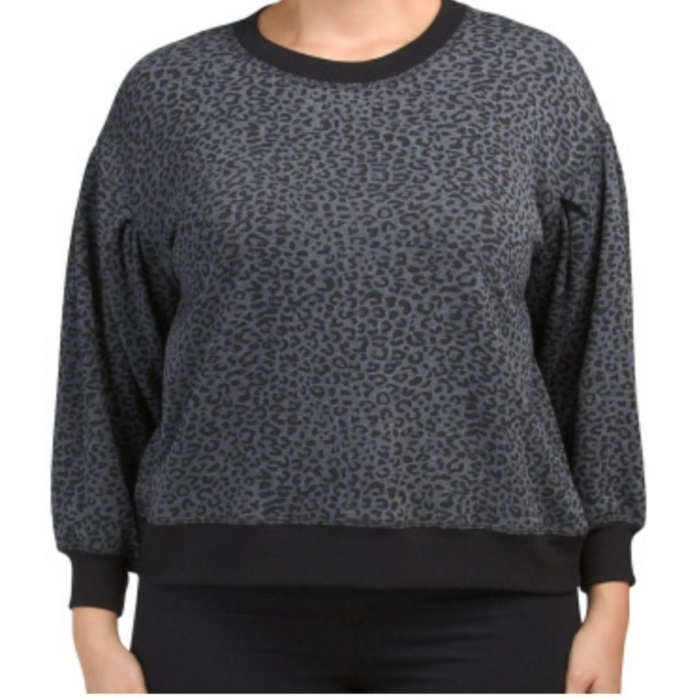 NWT Olivia & Vivian leopard print sweatshirt size 1X